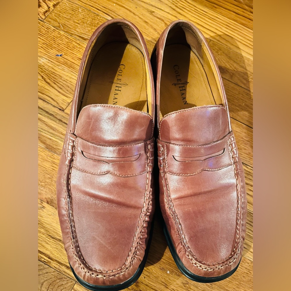 Cole Haan Men’s Tan Leather Loafers Shoes 11.5M C08390